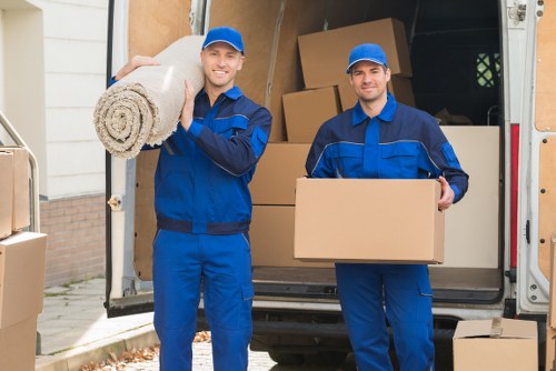 Efficient same day house move in Hanwell with packed boxes