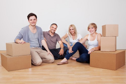 Staff preparing boxes for an office move in Hanwell