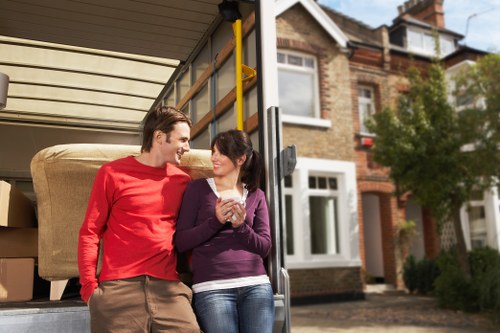 A moving van ready outside a Hanwell property