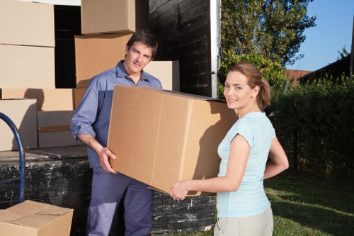 Careful packing and labelling boxes for house removals in Hanwell